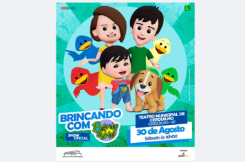 Teatro de Cerquilho apresenta: BRINCANDO COM BENTO E TOTÓ. Um fenômeno da internet agora nos palcos!
