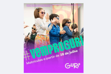 Departamento de Cultura de Cerquilho informa: Matrículas abertas para o GURI. Confira! 